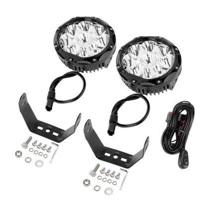 (2PCS/SET) 7 INCH 90W ROUND SPOT BEAM OFFROAD LED DRIVING LIGHTS W/ SAE COMPLIANT+AMBER/BLACK COVERS(OPTIONAL)