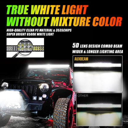 NEW 32 INCH V-PRO SERIES STRAIGHT RGBW COLOR CHANGING OFF ROAD LED LIGHT BAR