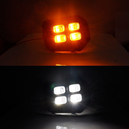 4-EYES DRL LED FOG LIGHTS W/AMBER TURN SIGNAL FOR 2016-2022 TOYOTA TACOMA