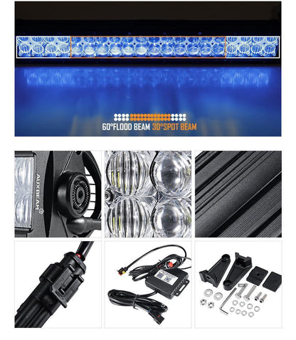22 INCH V-SERIES RGB COLOR CHANGING STRAIGHT/CURVED OFF ROAD LED LIGHT BAR
