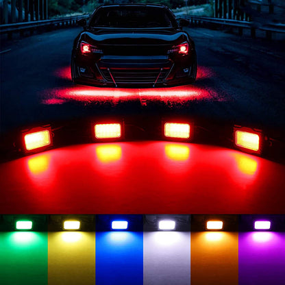 (8PCS SET) UPGRADED RGB LED ROCK LIGHT MULTICOLOR SET WITH BLUETOOTH CONTROLLER