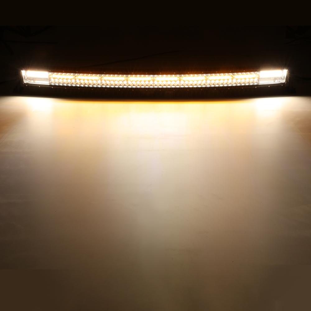 42 INCH 6 MODES WHITE&AMBER CURVED OFF ROAD LED LIGHT BAR