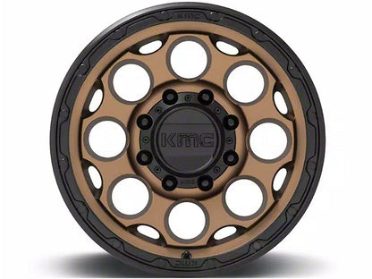 KMC Dirty Harry Matte Bronze with Black Lip 6-Lug Wheel; 17x9; -12mm Offset