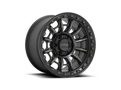 KMC Carnage Satin Black with Gray Tint 6-Lug Wheel; 17x9; 0mm Offset