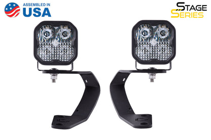 SS3 LED DITCH LIGHT KIT FOR 2010-2021 TOYOTA 4RUNNER PRO WHITE COMBO DIODE DYNAMICS