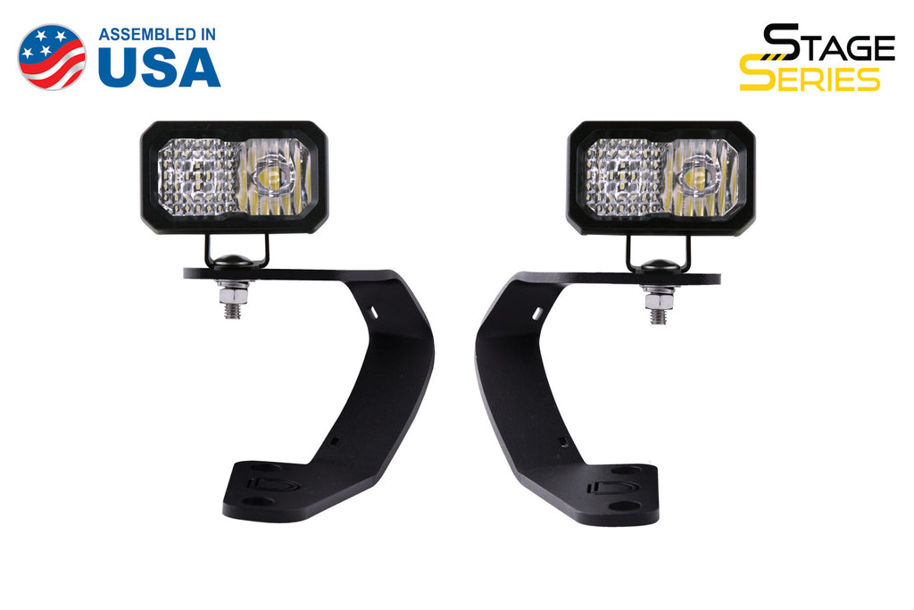 STAGE SERIES 2IN LED DITCH LIGHT KIT FOR 2010-2021 TOYOTA 4RUNNER PRO WHITE COMBO DIODE DYNAMICS