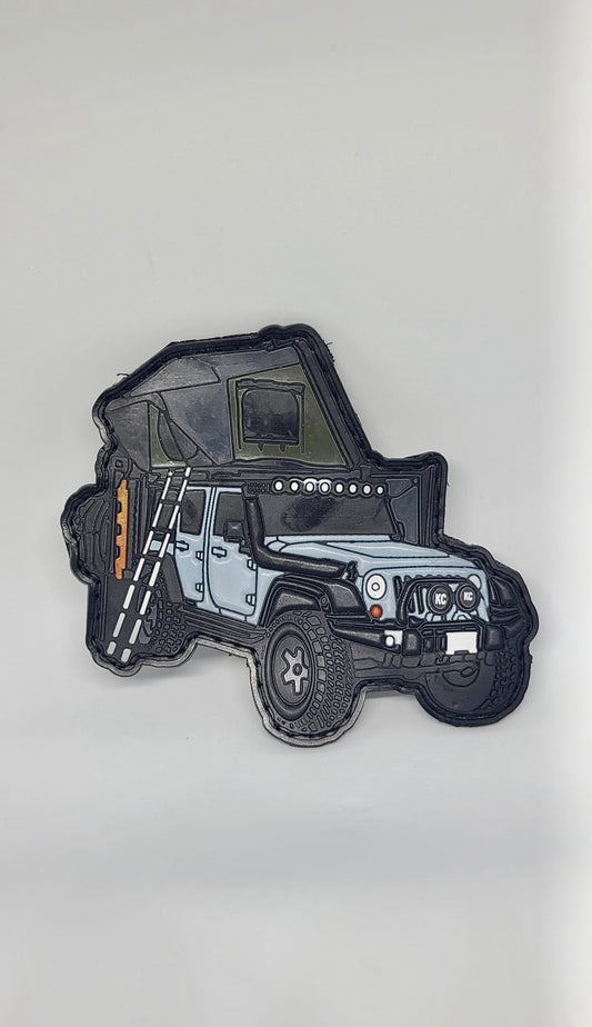 Gray Jeep Velcro Patch