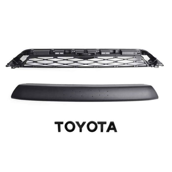 Toyota 4Runner | TRD PRO Grille | Front Bumper Grille| 2020-2023 | 2 Piece | Grey / Black / Red Toyota Letter | Led Lights