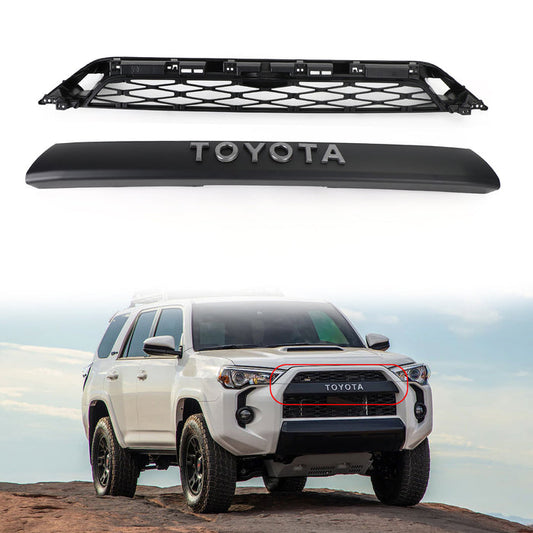 Toyota 4Runner 2020-2023 TRD PRO Black 2 Piece Front Bumper Grille Grill Generic