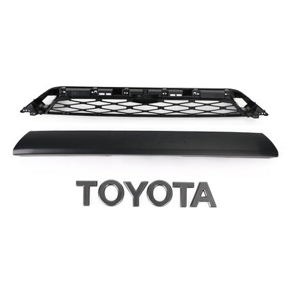 Toyota 4Runner 2020-2023 TRD PRO Black 2 Piece Front Bumper Grille Grill Generic