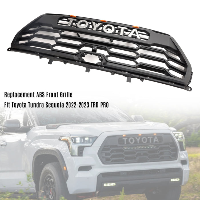 2022-2023 Toyota Tundra Sequoia TRD PRO Front Bumper Grill Grille W/Light