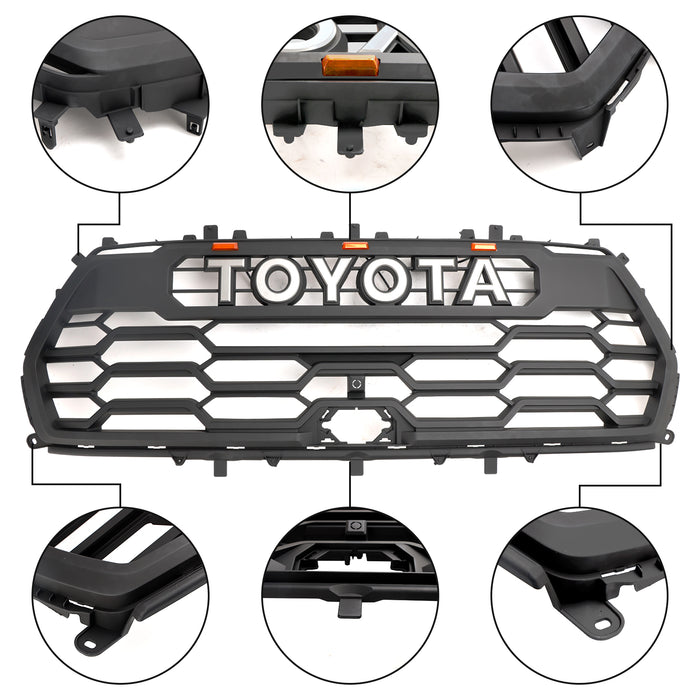 2022-2023 Toyota Tundra Sequoia TRD PRO Front Bumper Grill Grille W/Light