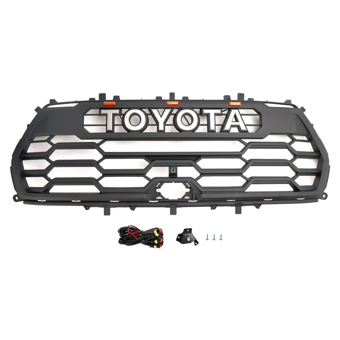 2022-2023 Toyota Tundra Sequoia TRD PRO Front Bumper Grill Grille W/Light