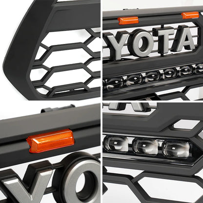 Roxmad Trd Pro Grille With LED Light Bar For 2016-2024 Toyota Tacoma