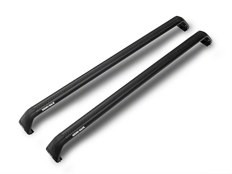 Rhino-Rack Vortex SG 2 Bar Roof Rack; Black (07-10 Jeep Wrangler JK 2-Door; 07-18 Jeep Wrangler JK 4-Door; 18-23 Jeep Wrangler JL 4-Door)