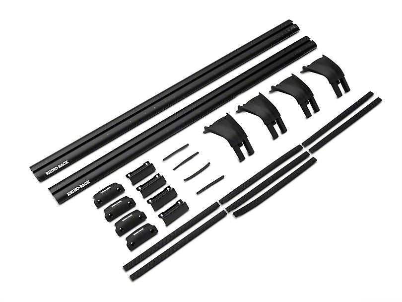 Rhino-Rack Vortex SG 2 Bar Roof Rack; Black (07-10 Jeep Wrangler JK 2-Door; 07-18 Jeep Wrangler JK 4-Door; 18-23 Jeep Wrangler JL 4-Door)