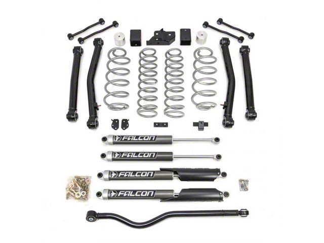 ReadyLIFT 3.50-Inch Front / 3-Inch Rear Terrain Flex 4-Arm Lift Kit with Falcon 2.1 Shocks (18-24 2.0L or 3.6L Jeep Wrangler JL Rubicon)