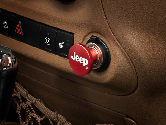 Officially Licensed Jeep Lighter Plug with Jeep Logo (87-18 Jeep Wrangler YJ, TJ & JK)