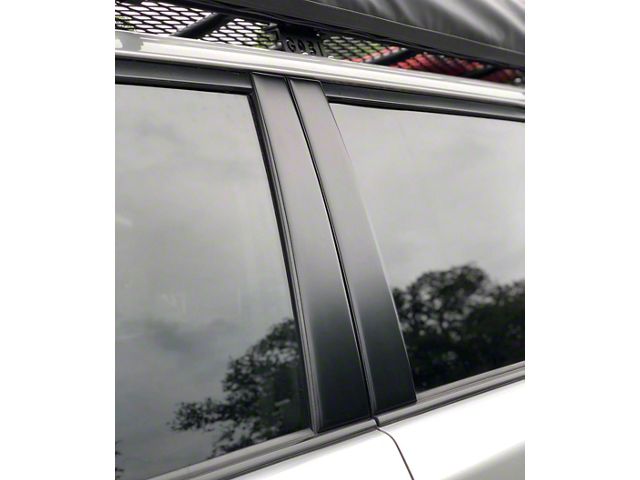 Door Pillar Accent Trim; Matte Black (07-23 4Runner)