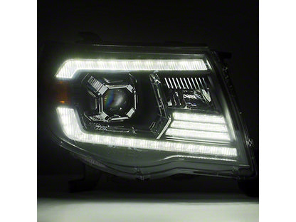 PRO-Series Projector Headlights; Alpha Black Housing; Clear Lens (05-11 Tacoma w/o Factory DRL)