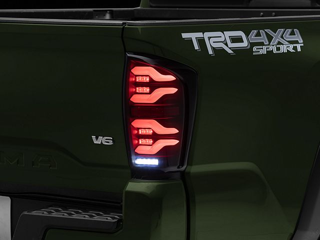 AlphaRex LUXX-Series LED Tail Lights; Black Housing; Smoked Lens (16-23 Tacoma)