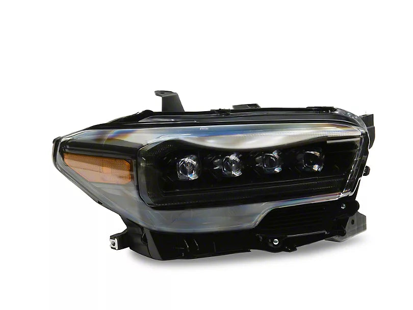 AlphaRex NOVA-Series LED Projector Headlights; Alpha Black Housing; Clear Lens (16-23 Tacoma TRD)