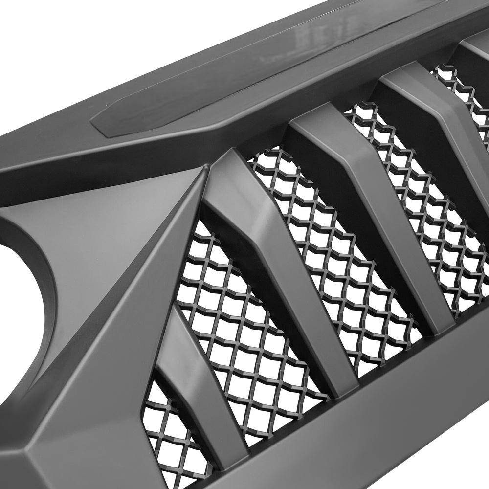 DEMON GRILLE W/ RED STAR DRL FOR 18-23 JEEP WRANGLER JL & GLADIATOR JT W/O TRAILCAM