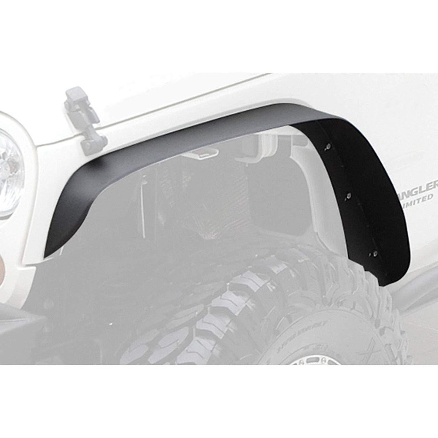 FLAT FENDER FLARES FRONT & REAR - 4 PCS SET FOR 07-18 JEEP WRANGLER JK