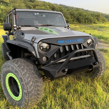 GLADIATOR GRILLE W/ BLUE STAR DRL FOR 07-18 JEEP WRANGLER JK