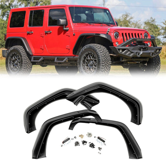 HIGH CLEARANCE FENDER FLARES FOR 07-18 JEEP WRANGLER JK