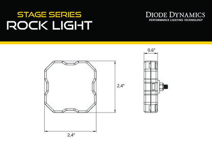 Diode Dynamics Stage Series RGBW LED Rock Light (4-pack)
