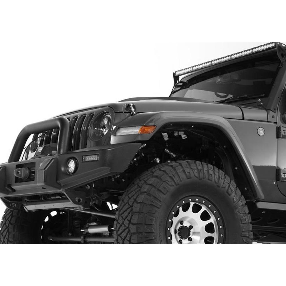 JK TO JL CONVERSION FRONT FENDER FLARE W/ LED LIGHTS & INNER FENDERS FOR 07-18 JEEP WRANGLER JK