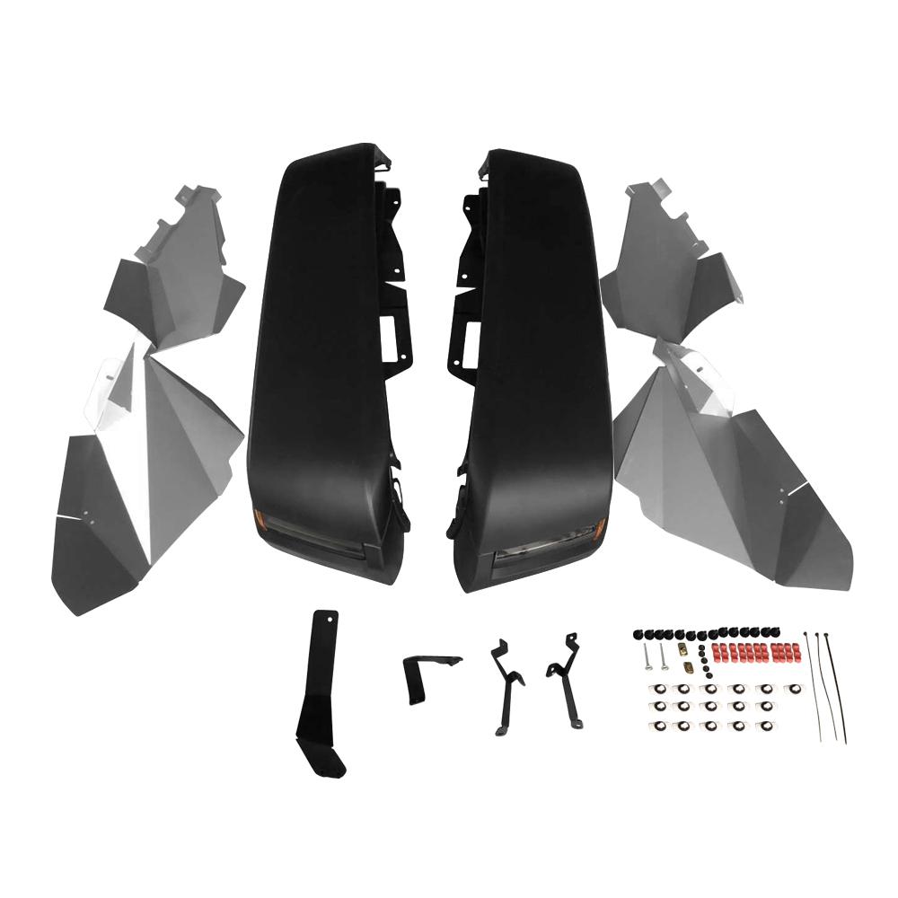 JK TO JL CONVERSION FRONT FENDER FLARE W/ LED LIGHTS & INNER FENDERS FOR 07-18 JEEP WRANGLER JK