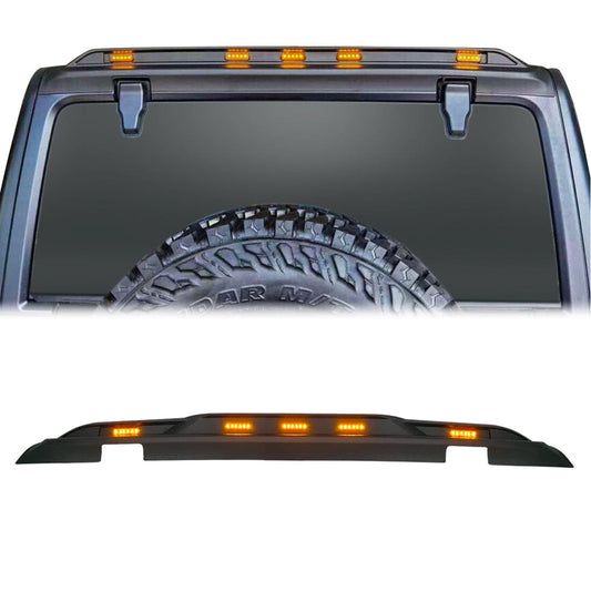 REAR ROOF SPOILER W/ AMBER LED LIGHTS FOR 18-23 JEEP WRANGLER JL | IN STOCK ON JULY 25