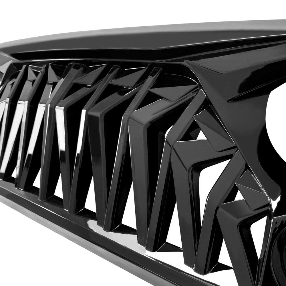 SHARK GRILLE - GLOSSY BLACK FOR 07-18 WRANGLER JK/ JKU