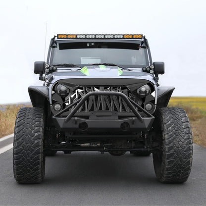 SHARK GRILLE - GLOSSY BLACK FOR 07-18 WRANGLER JK/ JKU