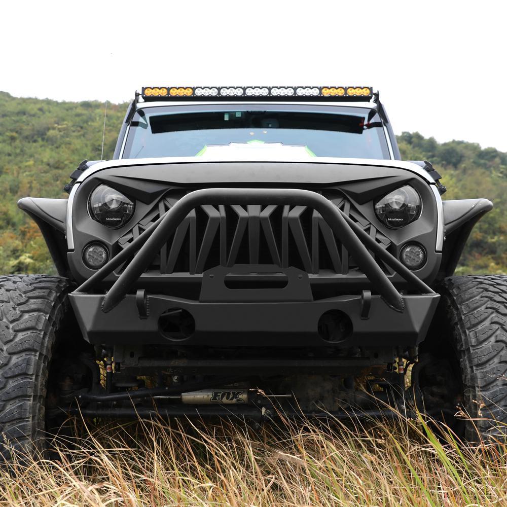 SHARK GRILLE & SMOKE TURN SIGNAL LIGHTS COMBO FOR JEEP WRANGER JK/ JKU