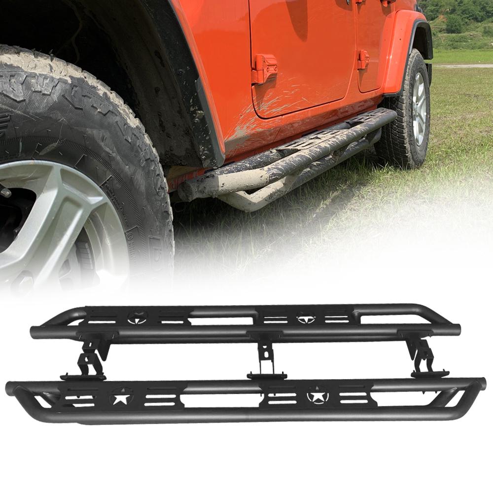 SIDE STEP BARS - 5 STAR TYPE 4 DOOR FOR 18-23 JEEP WRANGLER JL | IN STOCK ON JULY 25