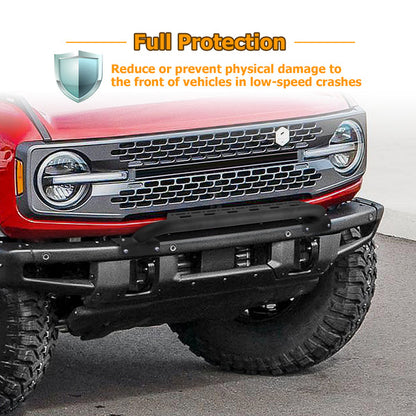 2021-2023 Ford Bronco Steel Front Bumper Protector Bar with LED Lights Mounting Holes