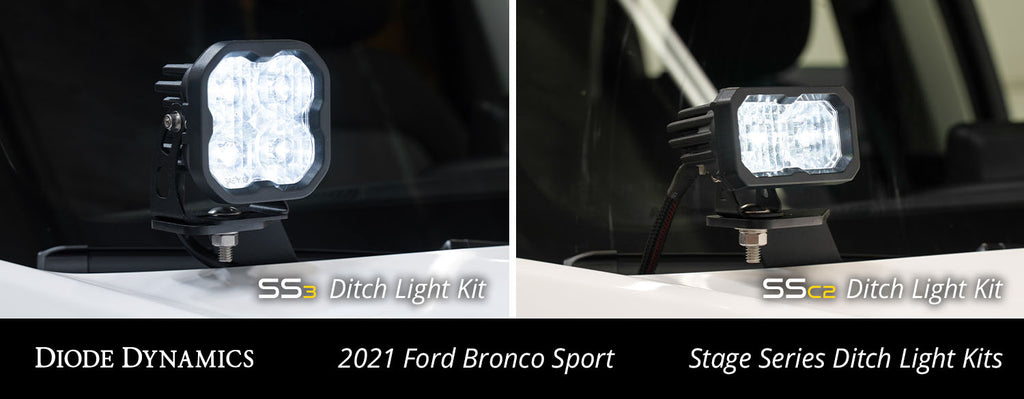 Diode Dynamics DITCH LIGHT BRACKETS- 2021+  BRONCO SPORT