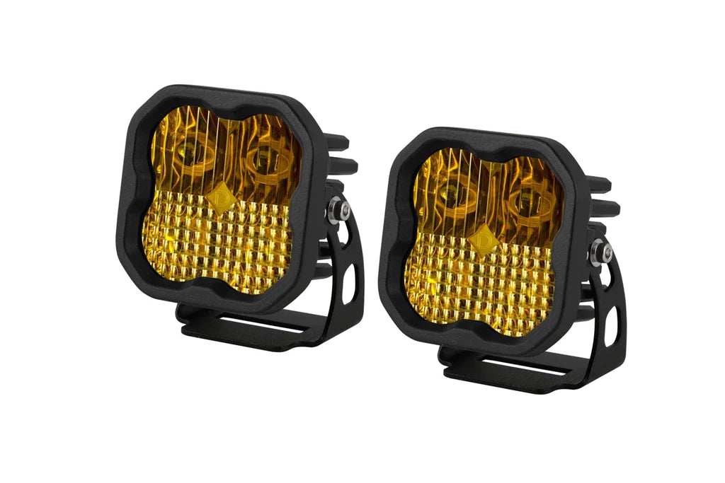 Diode Dynamics STAGE SERIES 3" YELLOW LED POD STANDARD (PAIR) COMBO