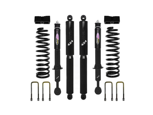 2005-2022 TACOMA DOBINSONS 1.75"-3.0" LIFT KIT-DOUBLE CAB SHORT BED WITH QUICK RIDE REAR- BLACK AND BLACK