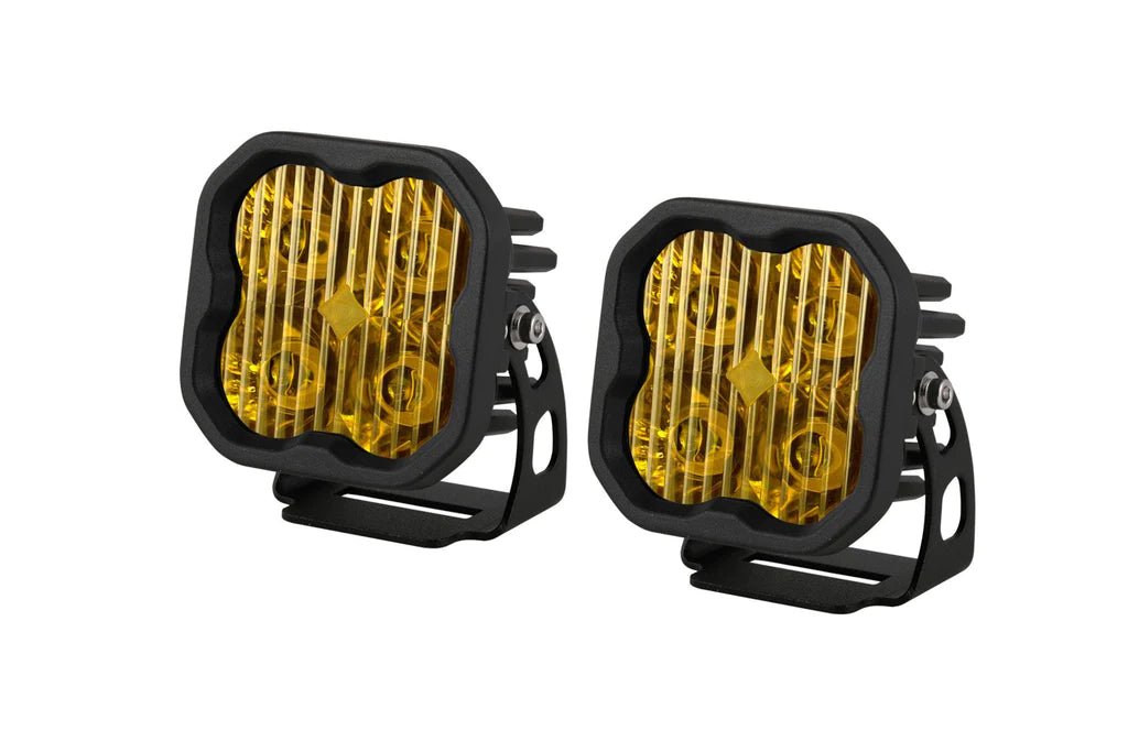 Diode Dynamic STAGE SERIES 3" YELLOW LED POD STANDARD (PAIR) SAE DRIVING