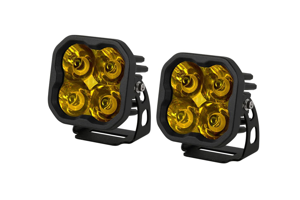 Diode Dynamics STAGE SERIES 3" YELLOW LED POD STANDARD (PAIR) spot